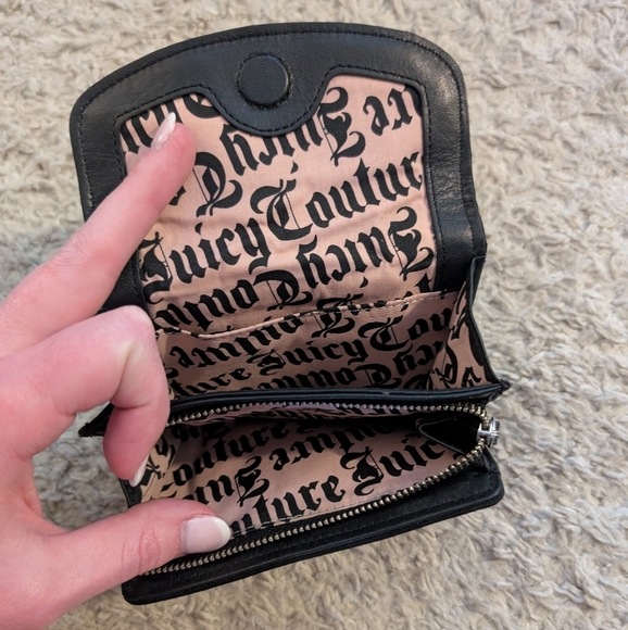 Nwt juicy couture y2k striped navy velour and sequin wallet with heart 2002‎ - Picture 5 of 5